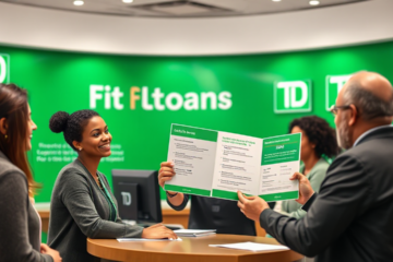 A person reviewing their financial options for a personal loan with TD Bank.