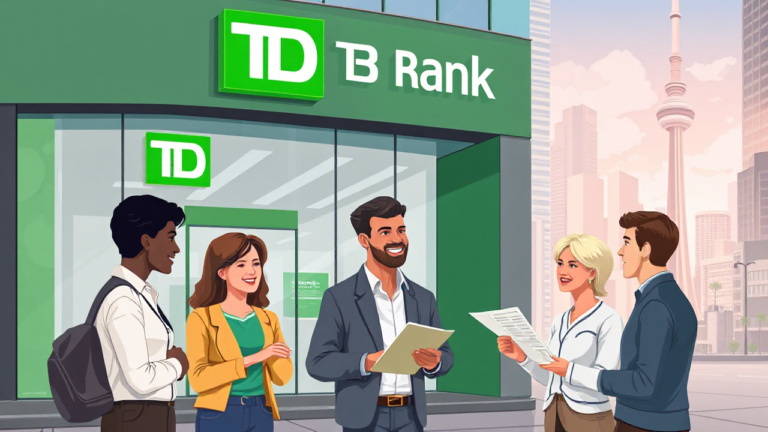 A representation of TD Bank's real estate loan options with a focus on personalized service and competitive rates.