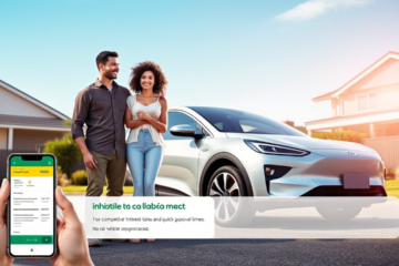 A Commonwealth Bank of Australia Vehicle Acquisition Loan advertisement showcasing competitive rates and benefits for car buyers.