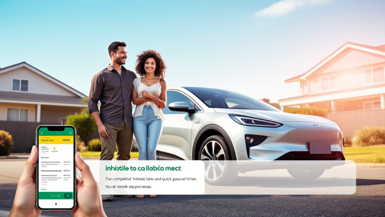 A Commonwealth Bank of Australia Vehicle Acquisition Loan advertisement showcasing competitive rates and benefits for car buyers.
