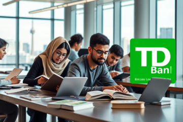 Student reviewing TD Bank Education Loan options for financing their studies.