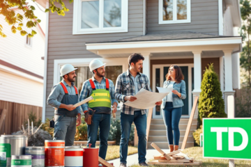 Home renovation project funded by TD Bank loans.