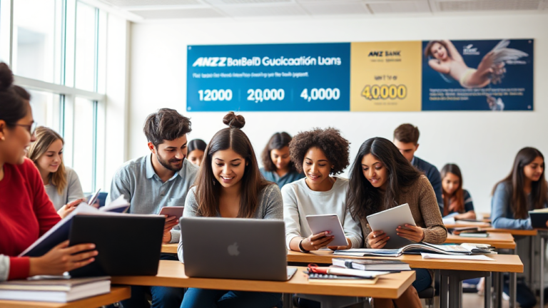 ANZ Bank New Zealand education loan application page.