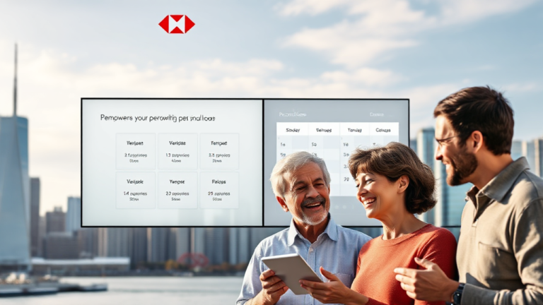 A person considering a personal loan with HSBC Bank Canada, showcasing flexibility and competitive rates.
