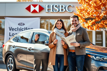 A person examining vehicle options while considering HSBC Bank's Vehicle Acquisition Loan.