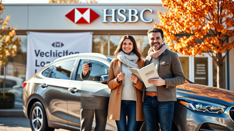 A person examining vehicle options while considering HSBC Bank's Vehicle Acquisition Loan.