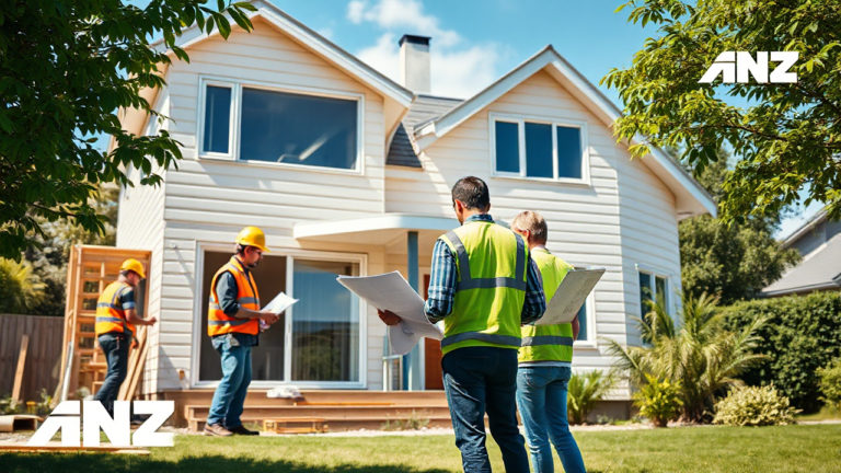 A modern home undergoing renovations funded by ANZ Bank.