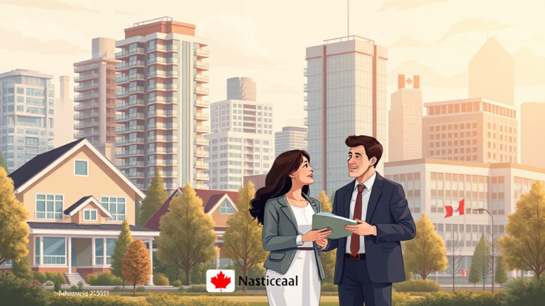 A person reviewing mortgage options at the National Bank of Canada.