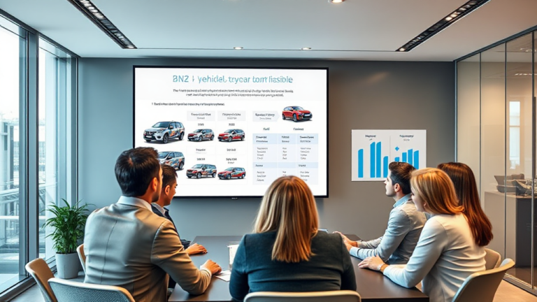 A business owner discussing financing options for acquiring a vehicle with the Bank of New Zealand.