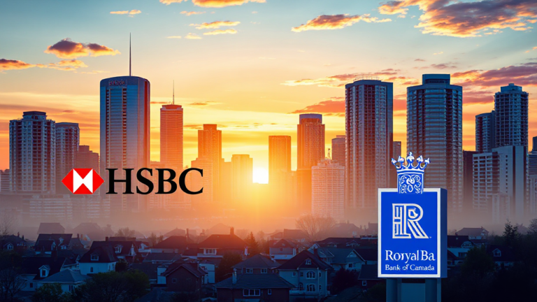 An image showcasing HSBC Bank Canada real estate loan options for potential home buyers