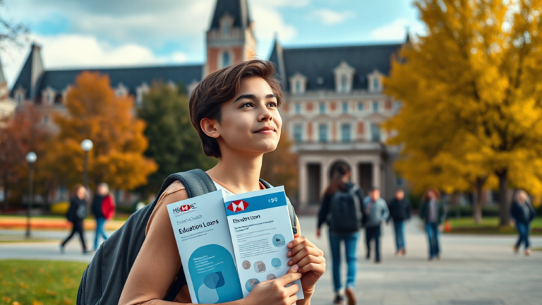 A student researching HSBC Bank Canada Education Loan options for funding their studies