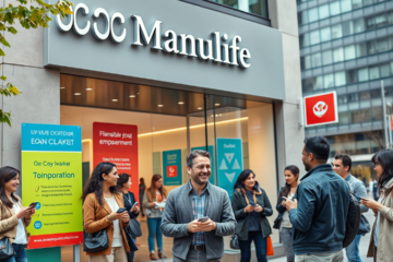 A representation of flexible personal loan options from Manulife Bank.