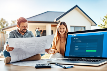 A couple planning home renovations with ANZ loan options