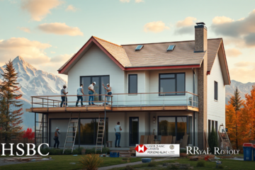 A modern home undergoing renovations, showcasing the potential of HSBC Bank Canada's renovation loan options for homeowners.
