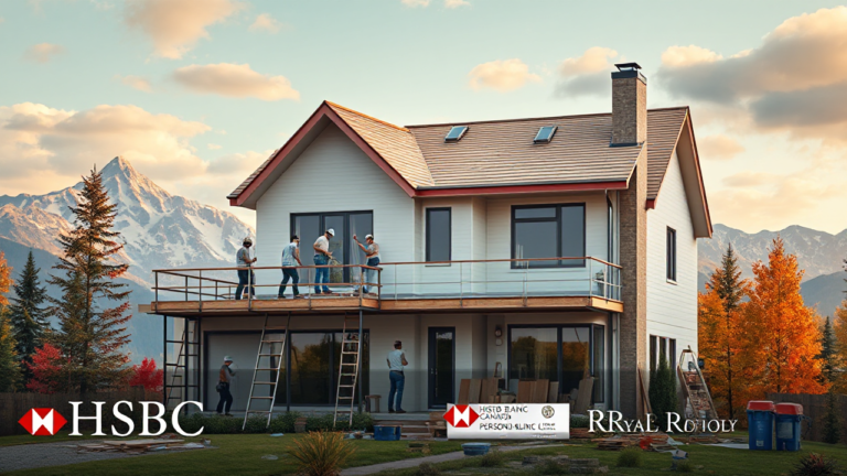 A modern home undergoing renovations, showcasing the potential of HSBC Bank Canada's renovation loan options for homeowners.