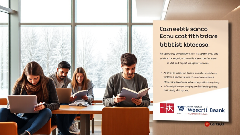 A student reviewing Canadian Western Bank education loan options for financing their studies.