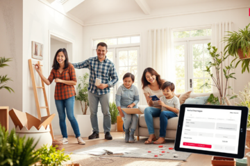 Person reviewing renovation plans with NAB loan details