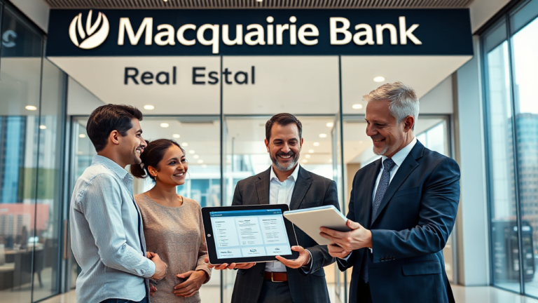 A visual representation of Macquarie Bank real estate loan options showcasing different financing solutions for buyers and investors.