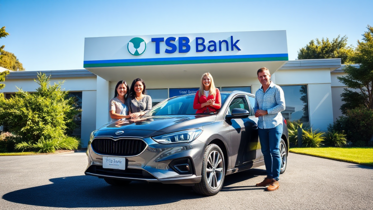 Image representing TSB Bank's Vehicle Acquisition Loan service, highlighting flexible financing options for car purchases.