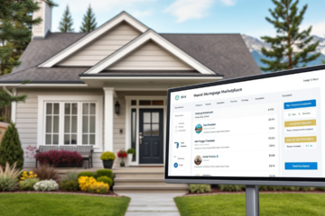 A person reviewing real estate loan options with EQ Bank.