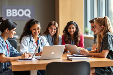 An illustration of a student considering the Bank of Queensland Education Loan options for financing their academic studies.