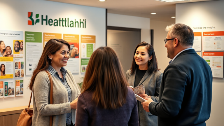 A woman reviewing her finances with Heartland Bank personal loan paperwork.