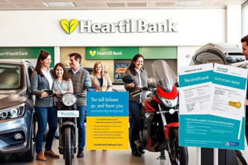 Image showcasing Heartland Bank Vehicle Acquisition Loan options for new and used vehicles.