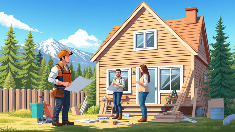 A homeowner planning a renovation project with the help of a Motus Bank Loan.