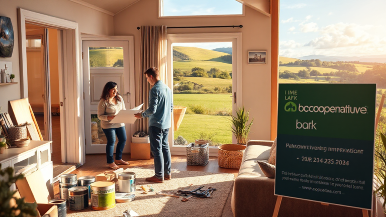 A cozy home interior illustrating renovation possibilities supported by The Co-operative Bank loans.