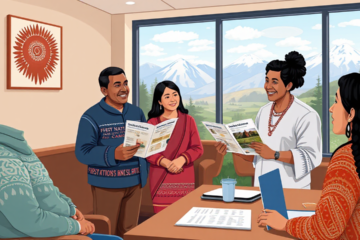 Representation of First Nations Bank real estate loan options for Indigenous communities.