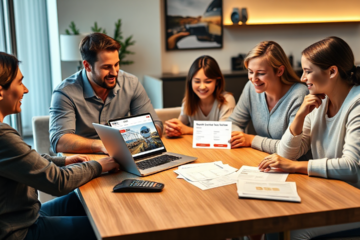 A person reviewing financial options for an HSBC Bank Australia Personal Loan.