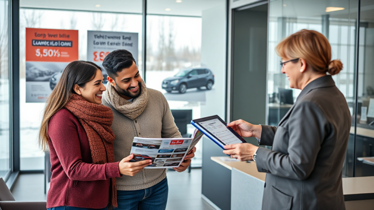 A person considering a vehicle acquisition loan at Bridgewater Bank.