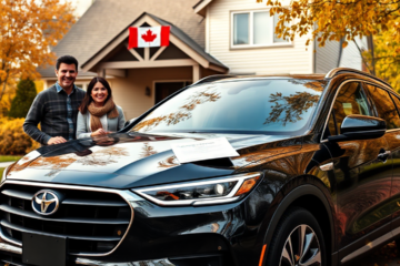 A happy family driving their new vehicle, showcasing the benefits of Peoples Trust Company Vehicle Acquisition Loan.