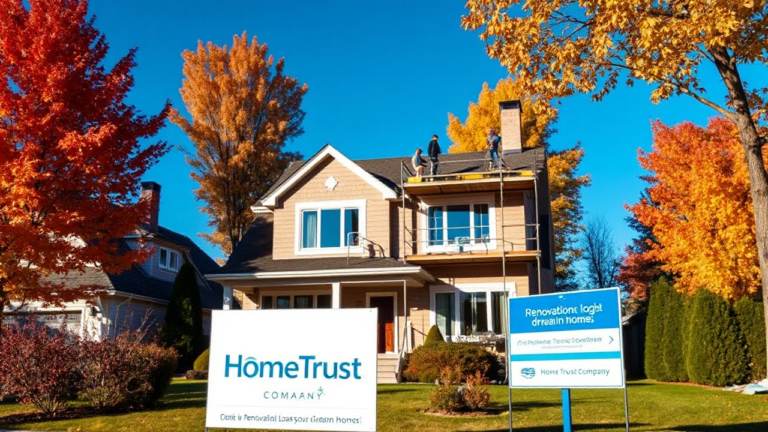 Home renovations financed through Home Trust Company loans.