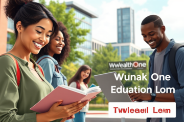 A student reviewing financial options for education loans offered by Wealth One Bank of Canada.