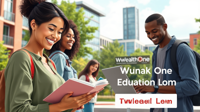 A student reviewing financial options for education loans offered by Wealth One Bank of Canada.