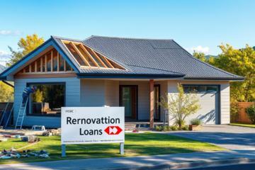 A modern home under renovation, symbolizing the need for renovation loans.