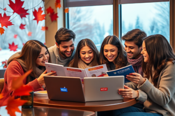 Student studying with ICICI Bank Canada Education Loan information