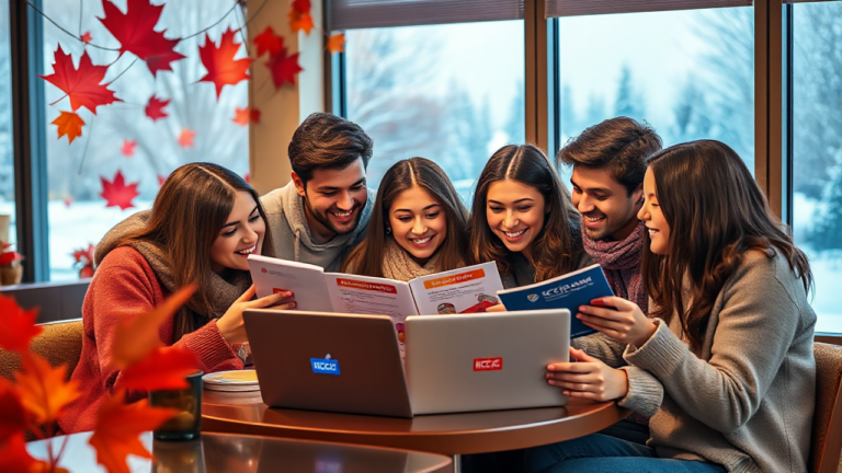 Student studying with ICICI Bank Canada Education Loan information