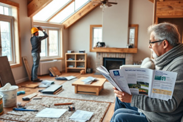 Home renovation concept with SBI loan information