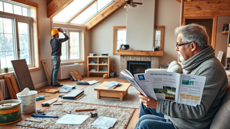 Home renovation concept with SBI loan information