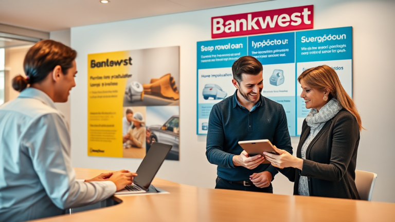 A visual representation of Bankwest Personal Loan options and features.
