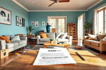 Person planning home renovation with AMP Bank Ltd Loan options
