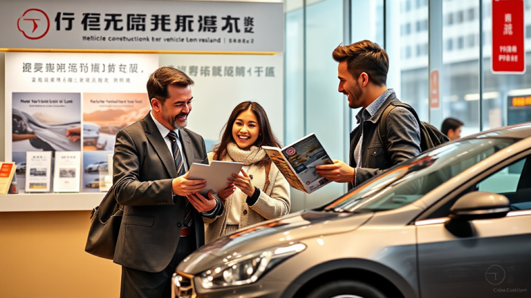 A person reviewing loan options for vehicle acquisition with China Construction Bank.