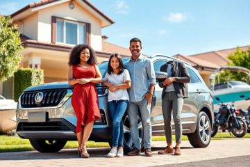 A person considering their options for a Bankwest Vehicle Acquisition Loan for buying a new vehicle.