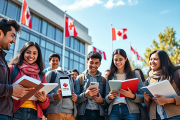 Students discussing their education loan options at Habib Canadian Bank