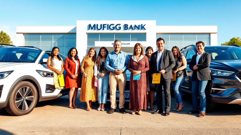 Image showcasing MUFG Bank Vehicle Acquisition Loan for financing vehicles.
