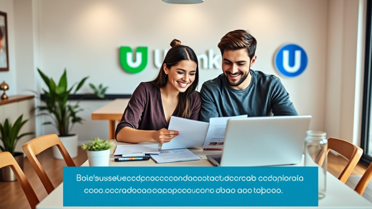 A person reviewing their finances with a UBank personal loan brochure
