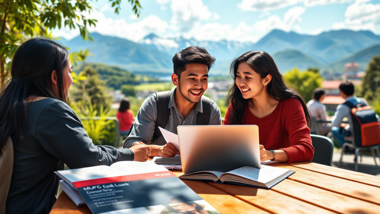 Student studying with MUFG Bank education loan resources