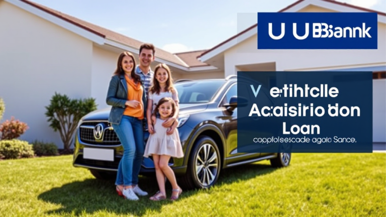 A person smiling next to their new car financed by UBank Vehicle Acquisition Loan.